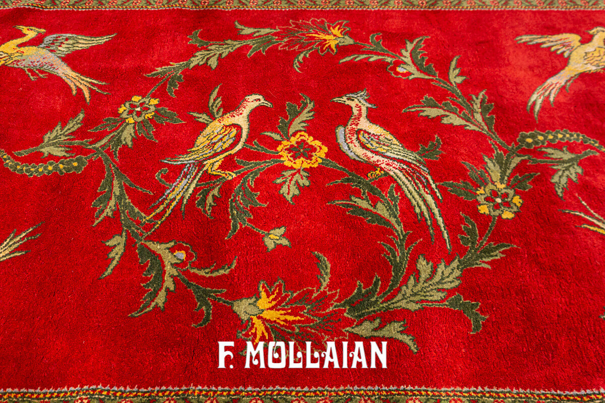 Cherry Field with Birds and Flower Rings, An European Rug n°:96823813